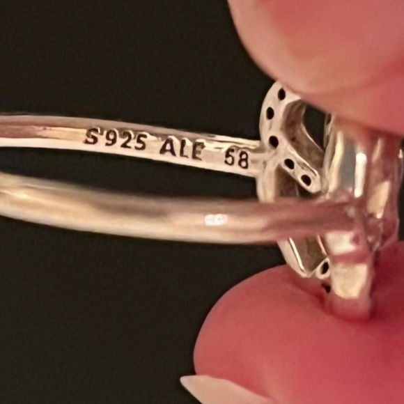 PANDORA AUTHENTIC Shimmering Delicate Rose Clear CZ Ring 190949CZ - Picture 4 of 4